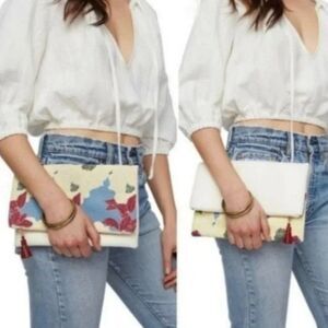 ANTHROPOLOGIE RACHEL PALLY Reversibel  Solid or Pattern Zipper Clutch